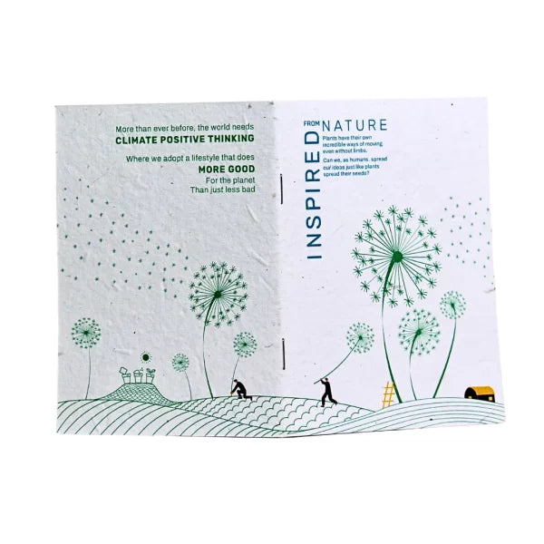 Scribble Plantable Notepad Center Pin | 5″x 7″ | 40 Plain Pages