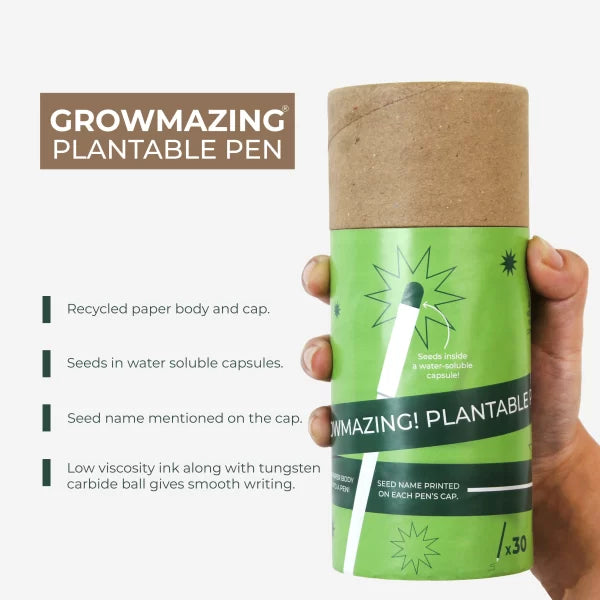 Eco Write Plantable Paper Pen Set (30 Pcs)